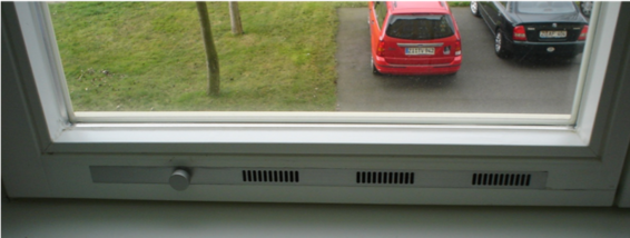Bild 5.2-1: Fensterintegrierter Außenluftdurchlass