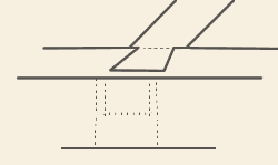 Schwellen- oder Eckblatt mit verdecktem Schwalbenschwanz Schwellen- oder Eckblatt mit verdecktem Schwalbenschwanz