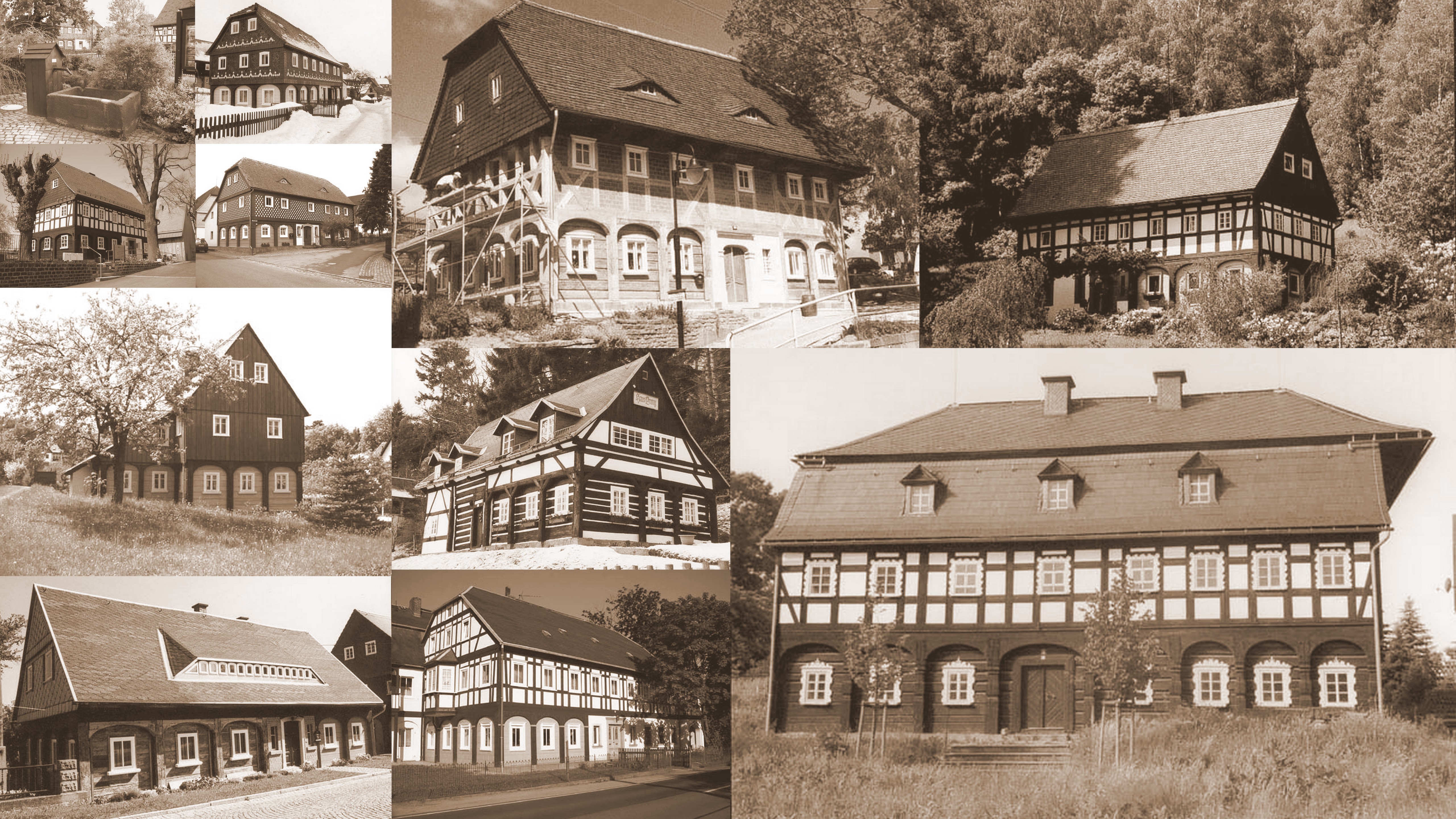 Collage Umgebindehäuser