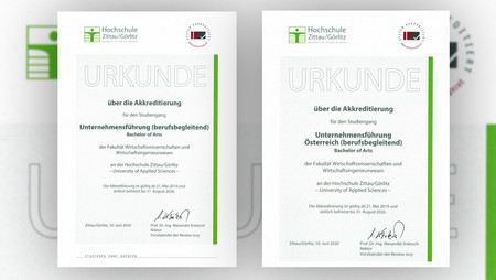 Urkunde Akkreditierung