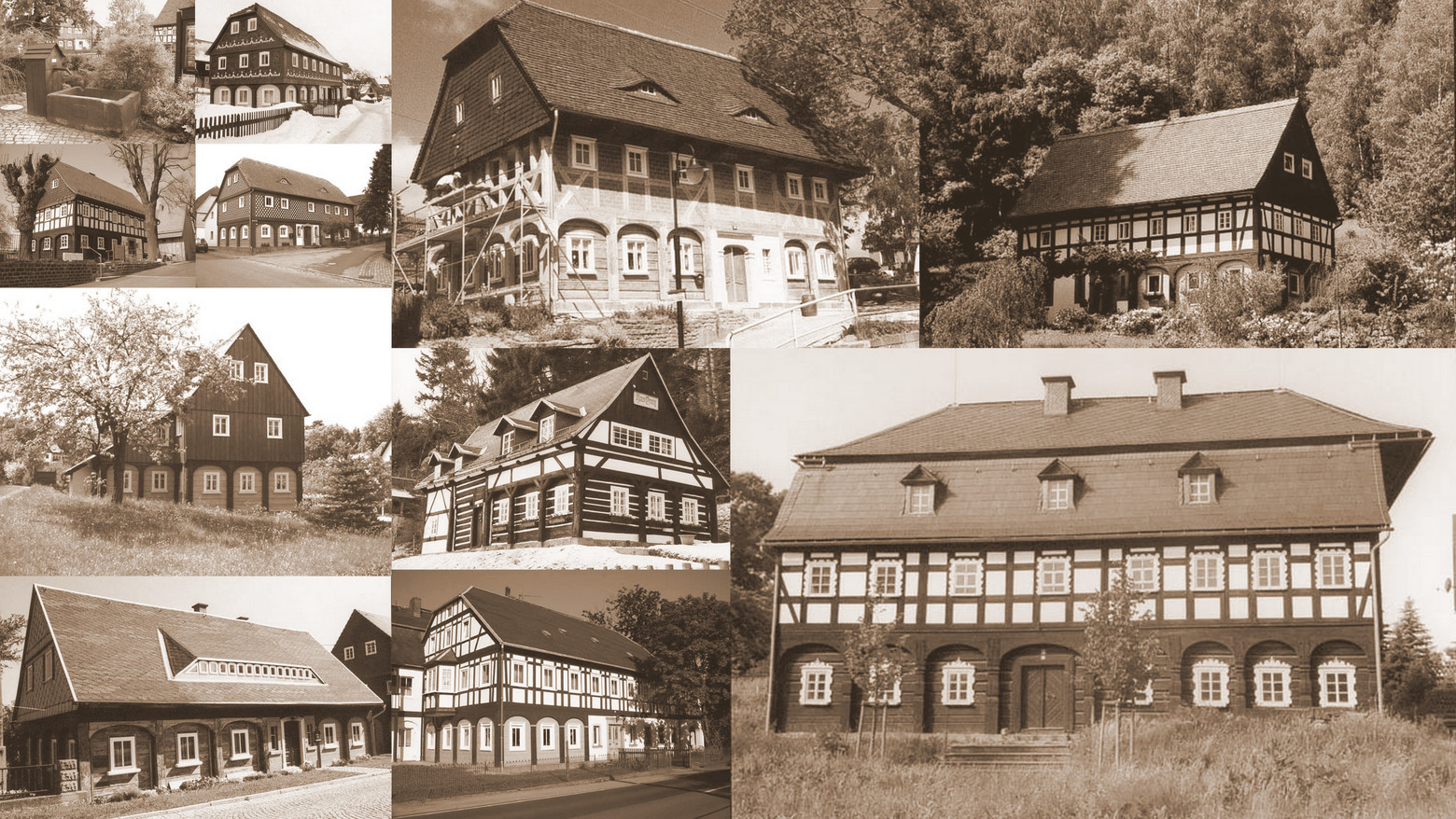 Collage Umgebindehäuser